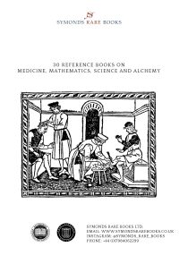 30 Reference Books on Medicine Mathematics Science and Alchemy 1