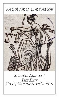 Preview image of Special List 537: The Law -- Civil, Criminal & Canon