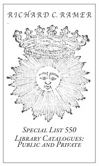 Preview image of Special List 550: Library Catalogues