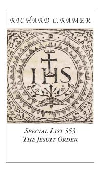 Preview image of Special List 553: The Jesuit Order
