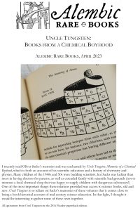 Uncle Tungsten Catalogue Alembic Rare Books April 2023 1